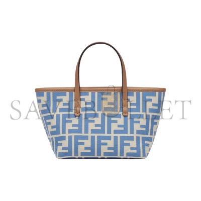 FENDI ROLL FF JACQUARD MINI TOTE BAG 8BS09ANWTF1NPY (18*14*12cm)